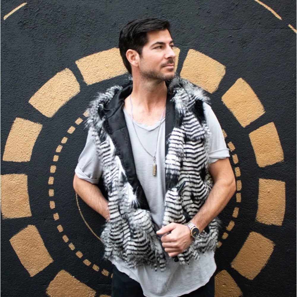 Yin & Yang Faux Fur Vest